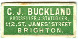 C J Buckland Bookseller and Stationer, James Street Brighton