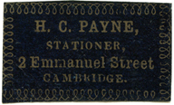 H C Payne Stationer, 2 Emmanuel St, Cambridge