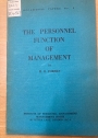 The Personnel Function of Management.