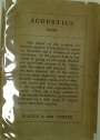 Acoustics. First Edition.