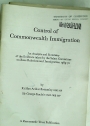 Control of Commonwealth Immigration. An Analysis and Summary of the Evidence taken by the Select Committee on Race Relations and Immigration 1969-70.