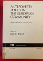 Anti-Poverty Policy in the European Community.