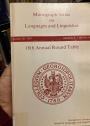 [Tagmemics] Report of the Eighteenth Annual Round Table Meeting on Linguistics and Language Studies.