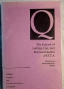 Q. The Journal of Lesbian, Gay and Bisexual Studies at UCLA. Volume 1, Number 1, 1993.