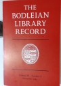 Bodleian Library Record. Volume 11, No 1 (November 1982)