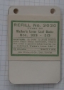 Refill No 2030, Suitable for Walker's Loose Leaf Books Nos 203 - 213. 50 Sheets, Size 2x3 in.
