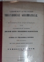Observationes Thucydideae Grammatica. Dissertatio Inauguralis.