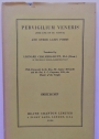 Pervigilium Veneris (The Eve of St. Venus) and Other Latin Poems.