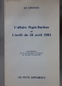 L'Affaire Papie-Barbon et l'Arrêt du 26 Avril 1983. Contribution de la Jurisprudence Française au Concept de Génodide.