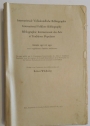 Internationale Volkskundliche Bibliographie. International Folklore Bibliography. Bibliographie Internationale des Arts et Traditions Populaires. Annees 1950 et 1951. German, English and French.