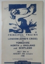 Principal Trains Between London (King's Cross) and Yorkshire, North of England and Scotland. July 26th to August 10th Inclusive, 1948.