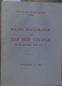 Solemn Inauguration of the New College by His Holiness Pope Paul VI, November 16, 1964.