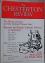 Chesterton Review. Volume 25, No 1 & 2, 1999. Special Issue: Fascism and British Catholic Writers.