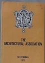 The Architectural Association. List of Members, 1971