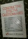 Constructing Effective Questionnaires.