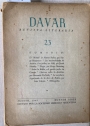 Davar. Revista Literaria No: 23. Agosto 1949.