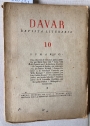Davar. Revista Literaria No: 10. Agosto 1947