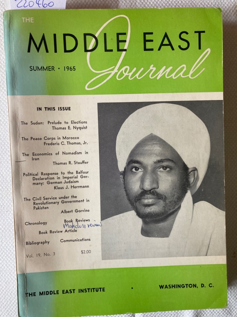The Middle East Journal: Volume 19, No 3, Summer 1965.