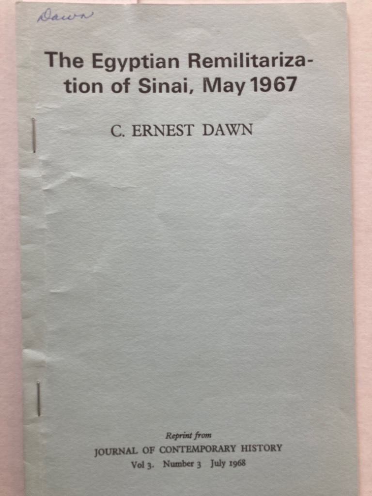 The Egyptian Remilitarization of Sinai, May 1967.