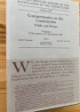 The Documentary History of the Ratification of the Constitution, Volume 14: Commentaries on the Constitution, Public and Private: Volume 2: 8 November to 17 December 1787.