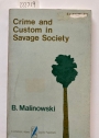 Crime and Custom in Savage Society.