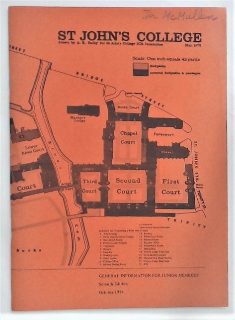 St John\'s College \'Orange Book\'. General Information for Junior Members. Seventh Edition, 1974.
