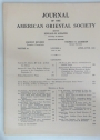 Journal of the American Oriental Society. Volume 81, Number 2, April - June 1961.