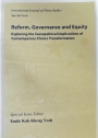 International Journal of China Studies. Volume 2, Number 2. August 2011. Special Issue. Reform, Governance and Equity.