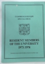 Cambridge Review Special Issue. Volume 95. Resident Members of the University 1973/1974.