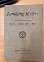 Tamkang Review. Volume 7, Number 2, October 1976.