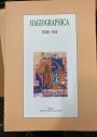 Hagiographica. Volume 23, 2016. Rivista di Agiografia e Biografia della Società Internazionale per lo Studio del Medioevo Latino.