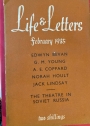 Life and Letters. Volume 11, No 62, February 1935.