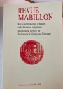 Revue Mabillon. Revue Internationale d'Histoire et de Littérature Religieuse. Nouvelle Série 19, 2008.