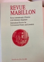 Revue Mabillon. Revue Internationale d'Histoire et de Littérature Religieuse. Nouvelle Série 20, 2009.