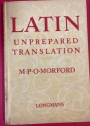 Latin Unprepared Translation at Advanced Level.