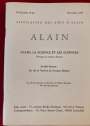 Alain. Bulletin No 82, Décembre 1996. Alain, la Science et les Sciences; Sernin: Georges Bénézé