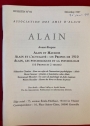 Alain. Bulletin No 84, Décembre 1997. Alain et Maurois; Alain, les Psychologues et la Psychologie.