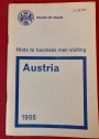 Hints to Business Men Visiting Austria.