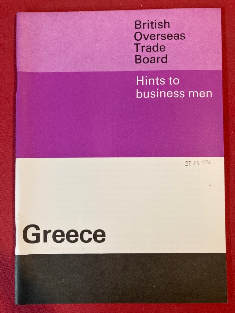 Hints to Business Men: Greece.