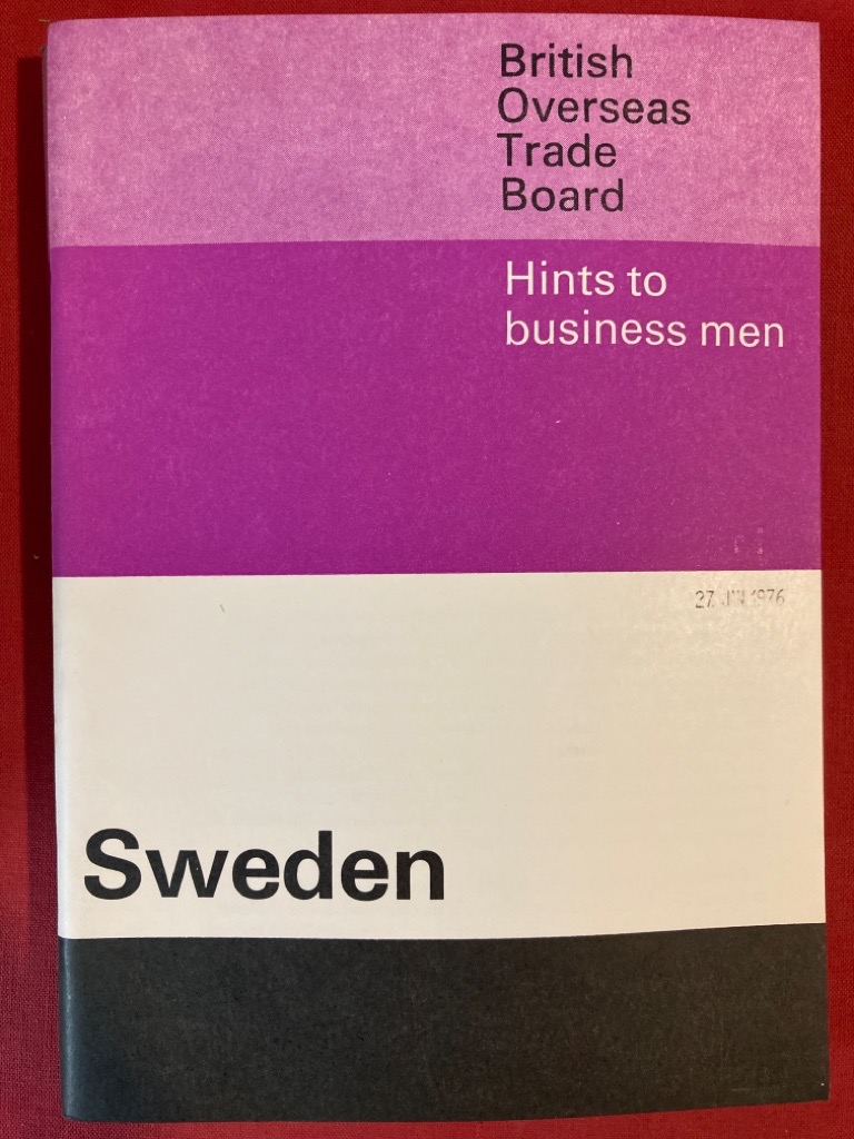 Hints to Business Men: Sweden.