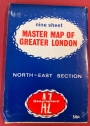Nine Sheet Master Map of Greater London: North-East Section.