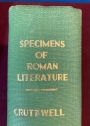 Specimens of Roman Literature: Passages Illustrative of Roman Thought and Style.
