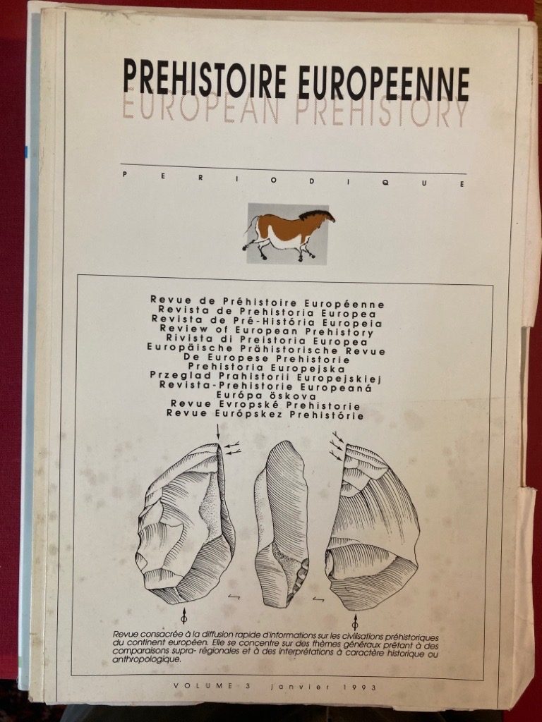 Préhistoire Européenne. European Prehistory. Revue. Volume 3, January 1993.