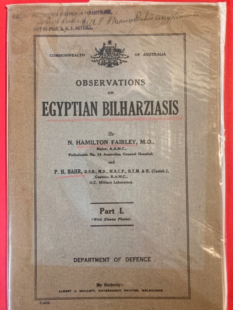 Observations on Egyptian Bilharziasis. Part 1.