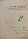 Cambridge University South African Association.