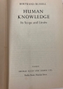 Human Knowledge. Its Scope and Limits.