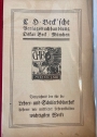 C H Beck'sche Verlagsbuchhandlung Oskar Beck. Verzeichnis der für die Lehrer und Schülerbibliothek höherer wie mittlerer Lehranstalten wichtigsten Werke.
