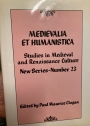 Medievalia et Humanistica, Vol 23.